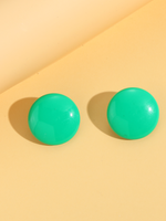 Fashion Semicircle Simple Candy Color Sweet Cute Resin Stud Earrings main image 5