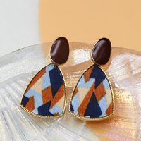Fashion Alloy New Pattern Women's Color Texture Earrings main image 1