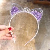 Children's Cute Cat Ear Crown Headband Hairpin main image 7