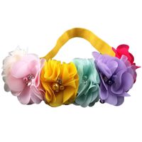 Children's Colorful Pearl Flower Elastic Multicolor Headdress main image 4
