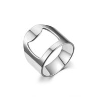 Exaggerated Geometric Stainless Steel Unisex Rings main image 5
