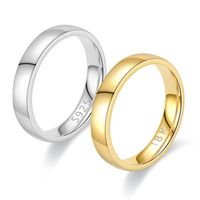 Fashion Simple 18k Gold Titanium Steel Ring main image 5