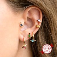 Copper Cartoon Candy Color Dinosaur Ear Studs College Style Sweet Cute Earrings main image 11