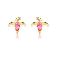 Copper Cartoon Candy Color Dinosaur Ear Studs College Style Sweet Cute Earrings main image 5