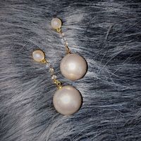 Lange Transparente Kristall Perlen Perlen Ohrringe main image 4