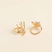 European And American  Hot Sale Creative Design Twigs Ring Personality Trend Open Ring Retro Timbo Ring Rings main image 5