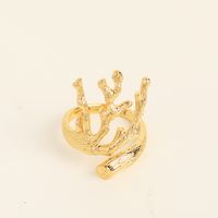 European And American  Hot Sale Creative Design Twigs Ring Personality Trend Open Ring Retro Timbo Ring Rings sku image 1