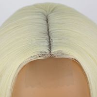 Women's Orange Gradient Short Straight Hair Mid-length Lace Wig main image 6