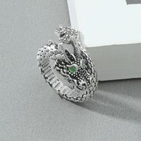 Elegant Glam Classical Dragon Alloy Plating Rhinestones Easter Valentine's Day Back To School Unisex Rings main image 3