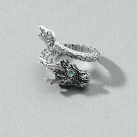 Elegant Glam Classical Dragon Alloy Plating Rhinestones Easter Valentine's Day Back To School Unisex Rings main image 4