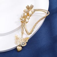 2022 New Butterfly Tassel Flower Gold Alloy Shark Clip Hair Claw Suit main image 4