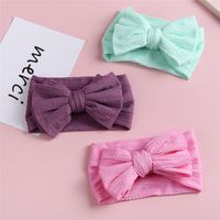 Jacquard Nylon Big Bowknot Baby Hair Band main image 1