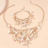 Fashion Popular Beach Ornament Conch Starfish Shell Necklace, Bracelet Set main image 3