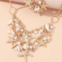 Fashion Popular Beach Ornament Conch Starfish Shell Necklace, Bracelet Set main image 4