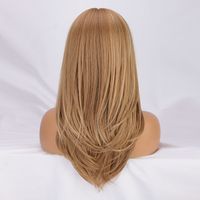 Frauen Perücken, Weiße Mittelgroße Lange Haare, Goldene Innere Schnalle, Perücken, Chemiefaser Perücken, Wigs main image 3