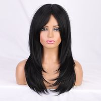Frauen Perücken, Weiße Mittelgroße Lange Haare, Goldene Innere Schnalle, Perücken, Chemiefaser Perücken, Wigs main image 6