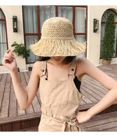 Straw Hat Women's Foldable Summer Tassel Simple Travel Big Brim Sun-protection Hat Seaside Vacation Beach Sun Hat main image 1