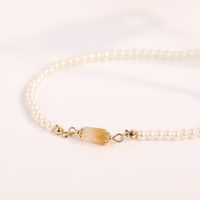 Fashion Pearl Natural Stone Pendant Sweater Chain Necklace main image 5