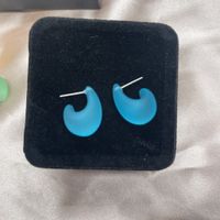 1 Piece Ins Style Fashion Pastoral C Shape Synthetic Resin No Inlaid Ear Studs main image 1