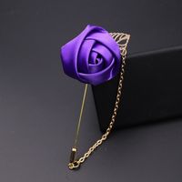 Fashion Rose Shaped Alloy Cloth Colorful Corsage sku image 21