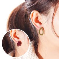 Autumn And Winter Fashionable Earrings Fashion Drip Glazed Elegant Asymmetry Ear Studs Hong Kong Style Net Red Auricular Needle main image 3