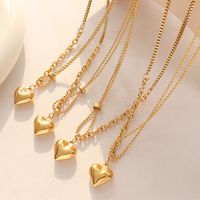 Summer Accessories Three-dimensional Heart Pendant Necklace Geometric main image 3