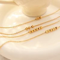Fashion Lucky Small Beads Fashion Anklet Titanium Steel Material Plated 18k Gold main image 1
