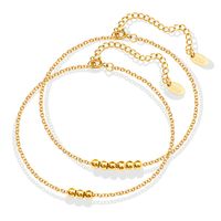 Fashion Lucky Small Beads Fashion Anklet Titanium Steel Material Plated 18k Gold main image 3