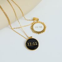 Stainless Steel Oil Dripping Craft Gold Plated 18k Necklace Jewelry main image 1