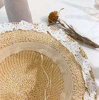 Women's Straw Hat Summer Sun-proof  Beach Lace Flowers Hat main image 5