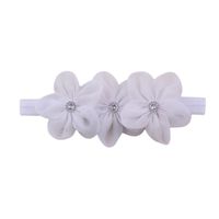 Fashion Three Small Flowers Shaped Solid Color Baby Hair Band main image 3