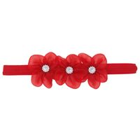 Fashion Three Small Flowers Shaped Solid Color Baby Hair Band main image 4