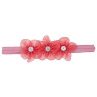 Fashion Three Small Flowers Shaped Solid Color Baby Hair Band main image 7
