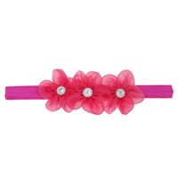 Fashion Three Small Flowers Shaped Solid Color Baby Hair Band main image 8