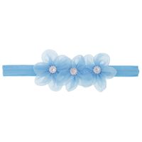 Fashion Three Small Flowers Shaped Solid Color Baby Hair Band main image 9