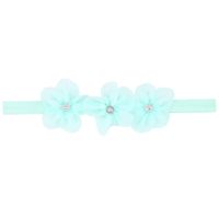 Fashion Three Small Flowers Shaped Solid Color Baby Hair Band sku image 1