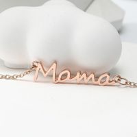 Alliage Placage Mère De Jour Lettre Bracelet En Gros De Souhaits  Commerce Extérieur Maman Maman Bracelet main image 4