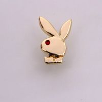 European And American Hot Fashion Personality Rhinestone Rabbit Head Brooch Collar Button Corsage Wholesale main image 4