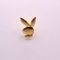 European And American Hot Fashion Personality Rhinestone Rabbit Head Brooch Collar Button Corsage Wholesale sku image 1