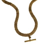 Fashion Simple T-shaped Geometric Pendant Copper Necklace main image 2
