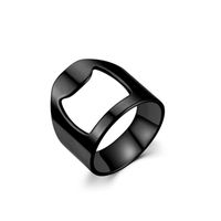 Exaggerated Geometric Stainless Steel Unisex Rings main image 2