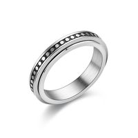 New Fashion Anti-anxiety Rotating Titanium Steel  Decompression Couple Ring main image 2