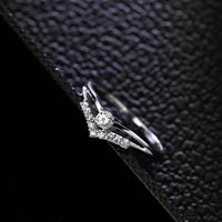 New Jewelry European And American Simple Zircon Diamond Women 's Engagement Bride Alloy Ring Rings Accessories main image 3