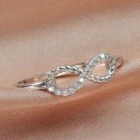 Cross-border Hot Selling Digital 8 Ring Stylish Graceful Simple Bow Forefinger Ring Women's All-match Fashion Jewelry main image 3