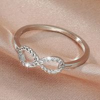 Cross-border Hot Selling Digital 8 Ring Stylish Graceful Simple Bow Forefinger Ring Women's All-match Fashion Jewelry main image 4