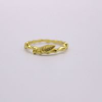 Korean  Hot Creative Style Leaf Shape Ring European And American Women's Fashion 18k Gold Ring Ornament Wholesale main image 1
