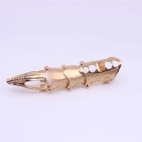 European And American Foreign Trade Fashion Exaggerated Ring Hot Sale At  Popular Punk Nail Multi-joint Opening Ring Ring main image 4