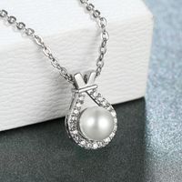 Korean Design Platinum White Pearl Necklace For Women 2021 New High Sense Minority Simple Temperament Clavicle Chain main image 4