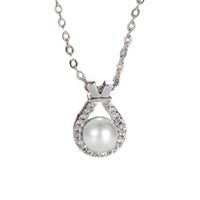 Korean Design Platinum White Pearl Necklace For Women 2021 New High Sense Minority Simple Temperament Clavicle Chain main image 5