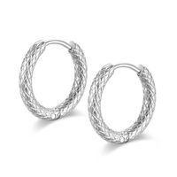 Simple Style U Shape Titanium Steel Polishing Earrings 1 Pair sku image 6